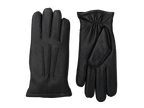 Black NEXUSKIN men's deerskin gloves shown from palm and back
